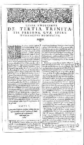 LIBER UNDECIMUS DE TERTIA TRINITATIS PERSONA, QUAE SPIRITUSSANCTUS NOMINATUR.