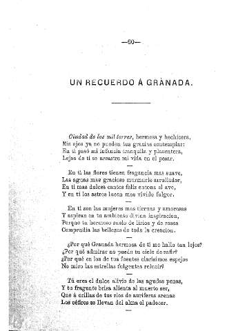Un recuerdo á Granada