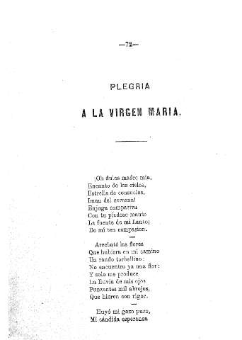 Plegaria a la Virgen María