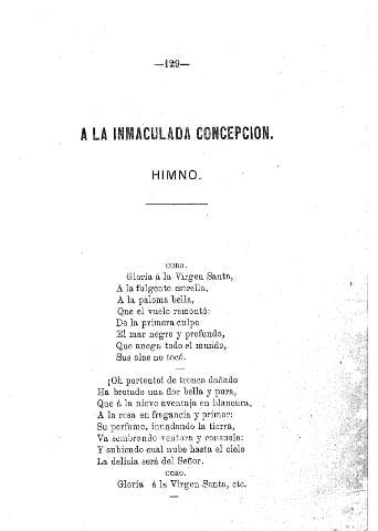 A la Inmaculada Concepción. Himno