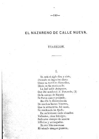 El Nazareno de Calle Nueva. Tradición. I