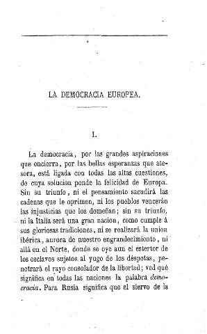 La democracia europea. I
