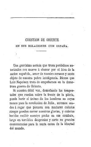 Cuestión de Oriente en sus relaciones con España