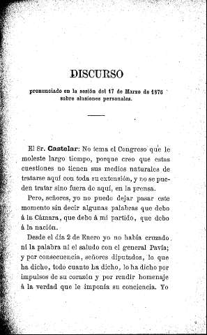 Discurso pronunciado en la sesión del 17 de Marzo de 1876 sobre alusiones personales