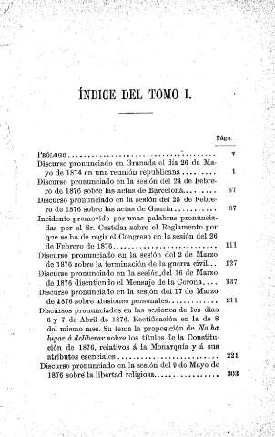 Índice del Tomo I