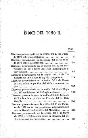 Índice del Tomo II