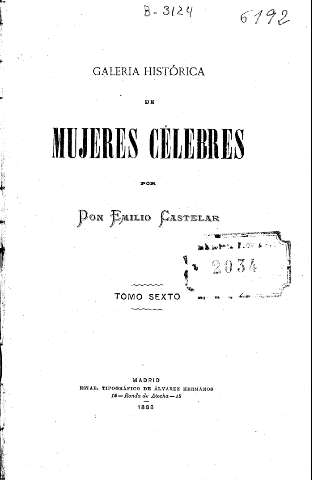 Galería histórica de mujeres célebres. Tomo Sexto