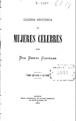 Galería histórica de mujeres célebres. Tomo Octavo y último