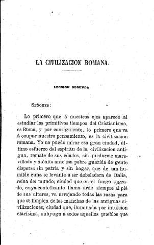 La civilización romana. - Lección segunda