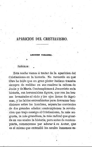 Aparición del Cristianismo. - Lección tercera