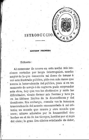 Introducción. - Lección primera