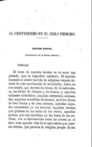 El Cristianismo en el siglo primero. - Lección quinta (Continuación de la lección anterior