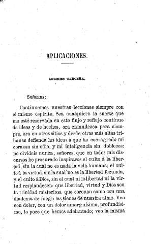 Aplicaciones. Lección tercera