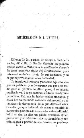 Artículo de D. J. Valera