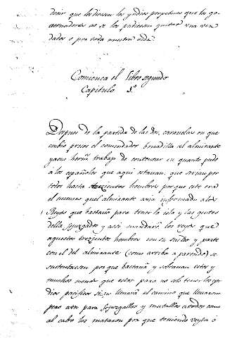 Comienza el libro segundo. Capitulo 1º