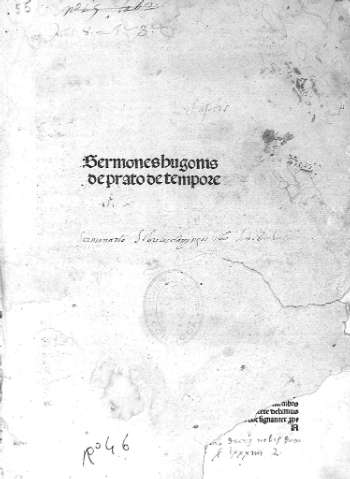 Sermones hugonis de prato de tempore