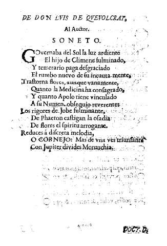 De Don Luis de Quevolcrat, al autor. Soneto.