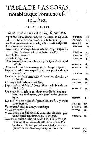Tabla de las cosas notables, que contiene este libro. 
