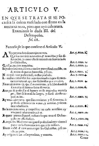 Articulo V. Sumario de lo que se contiene en el Articulo V.