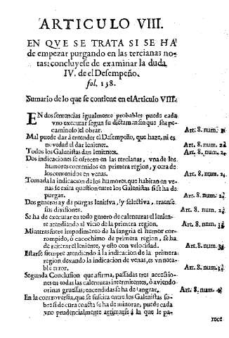 Articulo VIII. Sumario de lo que se contiene en el Articulo VIII.