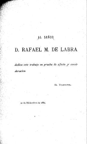 Al señor d. Rafael M. de Labra