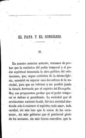 El Papa y el Congreso. II