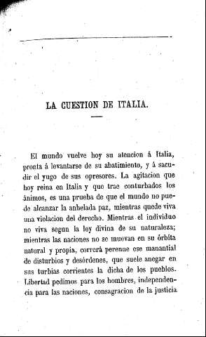La cuestión de Italia