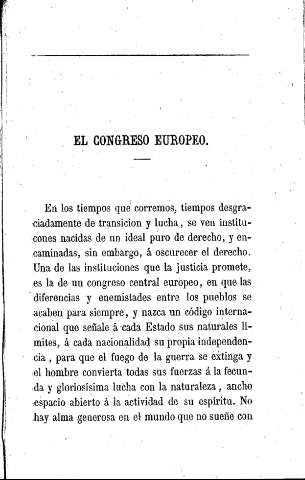 El Congreso europeo