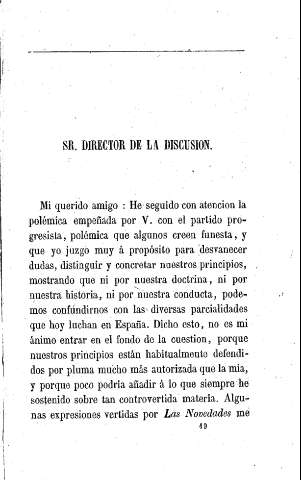 Sr. Director de La Discusión