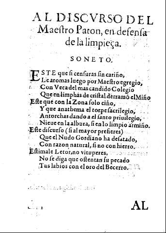 Al discurso del Maestro Paton, en defensa de la limpeza.