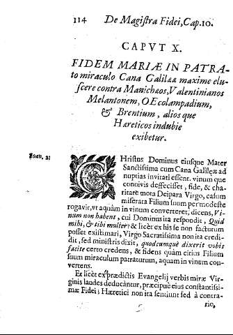 Cap. X. Fidem Mariae in Patrato miraculo Cana Galilae maxime eluscere ...
