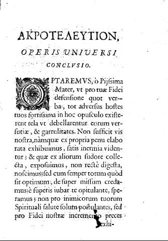 Operis Universi conclusio