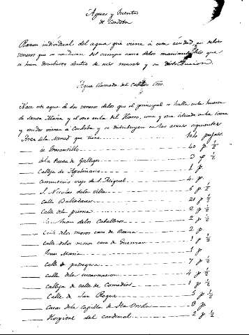 Aguas y fuentes de Cordoba