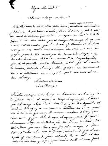 Agua dela Ciudad. 