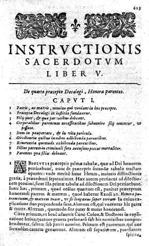 INSTRUCTIONIS SACERDOTUM LIBER V