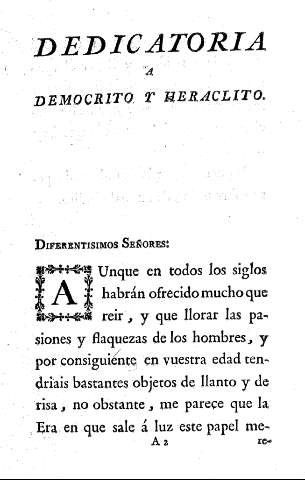 Dedicatoria a Democrito y Heraclito