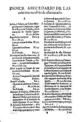 INDICE ABECEDARIO DE LAS cosas mas notables de este tratado.