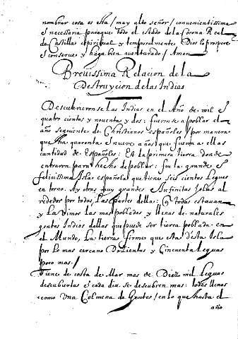 Brevissima relacion de la Destruycion de las Indias