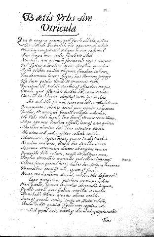 Baetis Vrbs sive Utricula