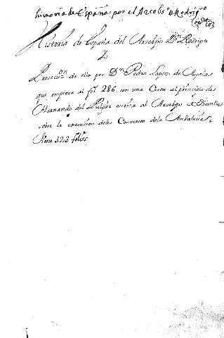 Historia de España por el Arzobispo Rodrigo....