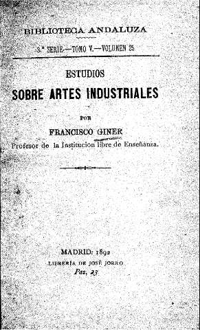 Estudios sobre artes industriales