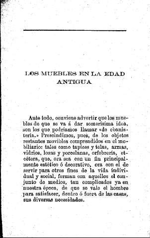 Los muebles en la edad antigua