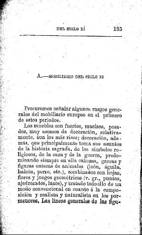A. Mobiliario del siglo XI