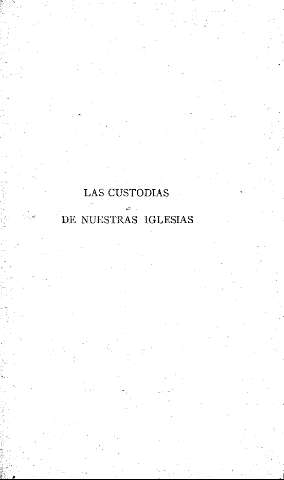 Las custodias de nuestras iglesias