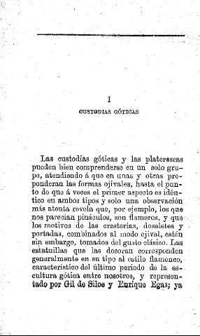 I. Custodias góticas