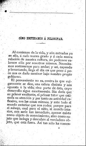 Cómo empezamos à filosofar