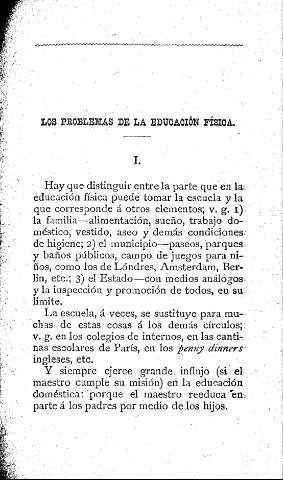 Los problemas de la educación física
