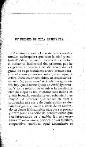Un peligro de toda enseñanza