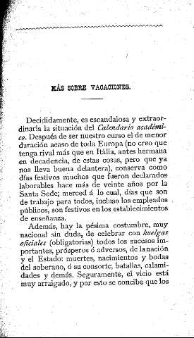 Más sobre vacaciones