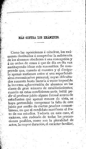 Más contra los exámenes